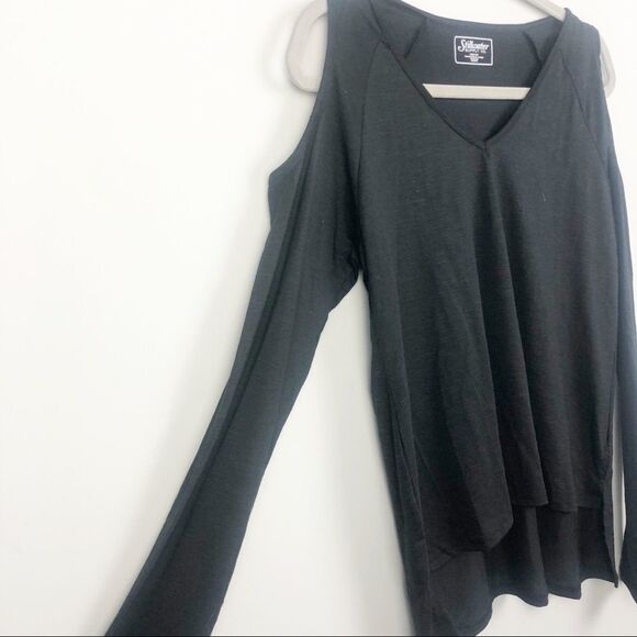 STILLWATER SUPPLY CO | Cold Shoulder V-Neck Long Sleeve Top Women’s Size Medium - Picture 5 of 7